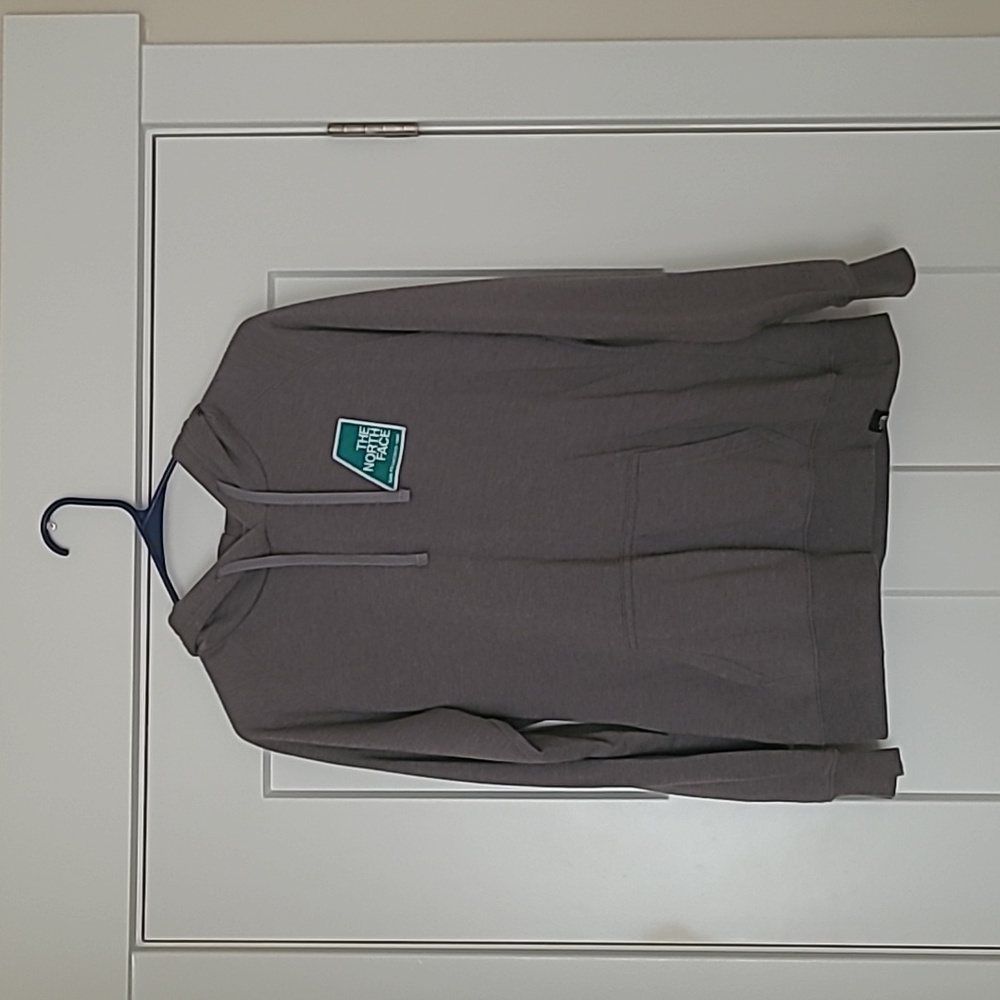 Gray, The North Face hoodie